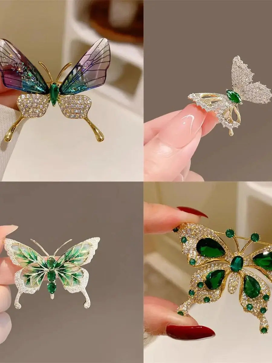 Luxury Butterfly Brooch, Exquisite Chest Flower Pin, Ladies' Jewelry Gift, Birthday Party Clothing Or Backpack, Suit Accessories