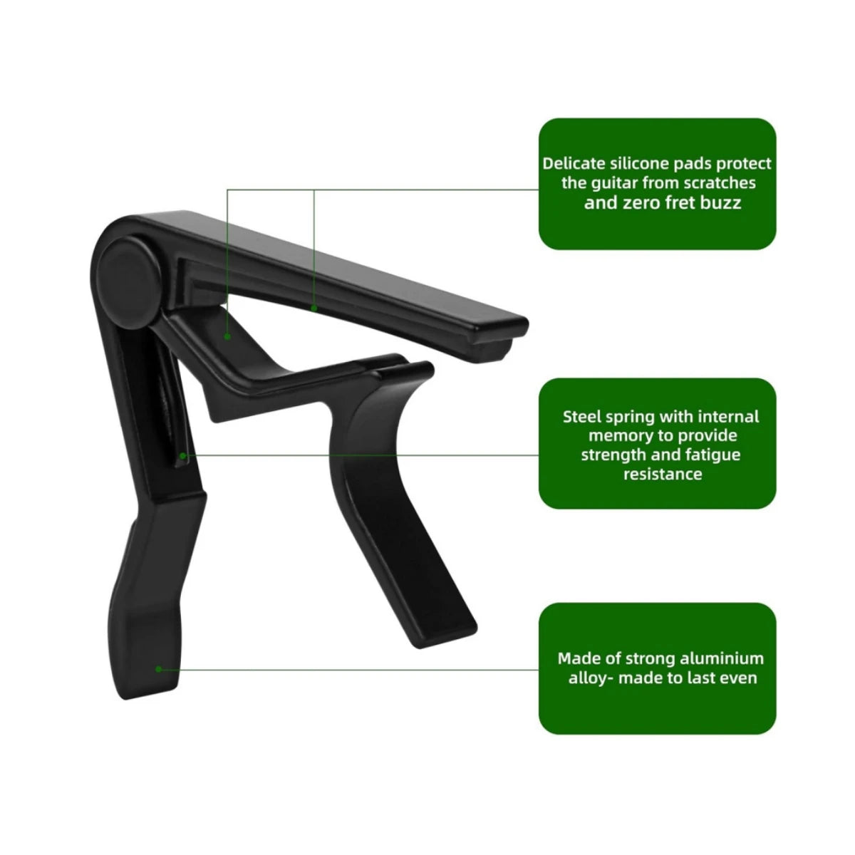 Miwayer Guitar Capo with Tone Enhancement System - Lightweight Alloy, Quick Adjustment for All Stringed Instruments