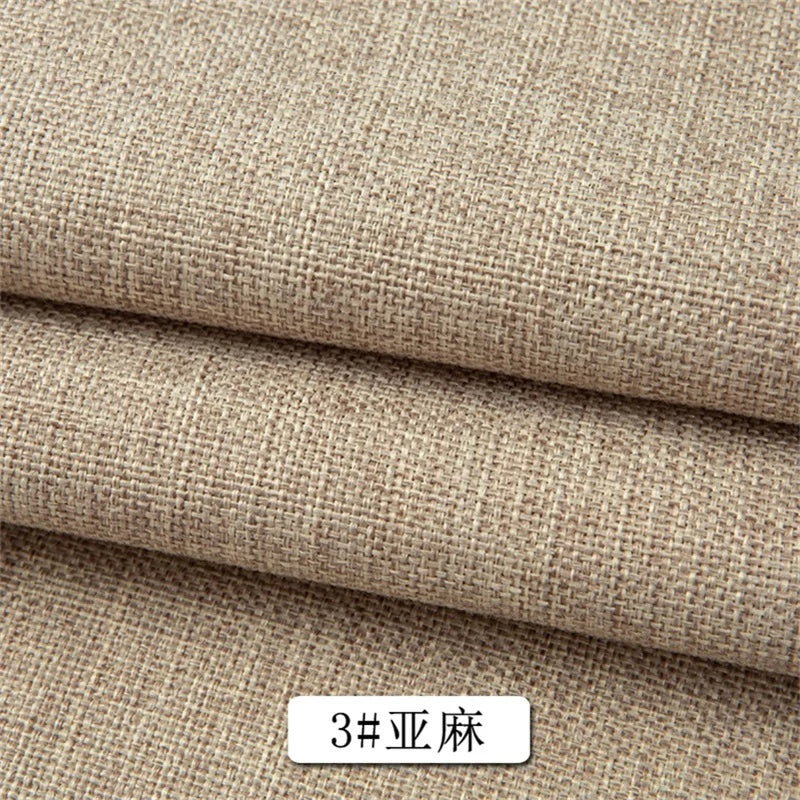 150 Cm Wide Home Textile Cotton Linen Style Sofa Fabric Solid Color Thickened Linen Coarse Cloth DIY Tablecloth Fabric 400 G / M