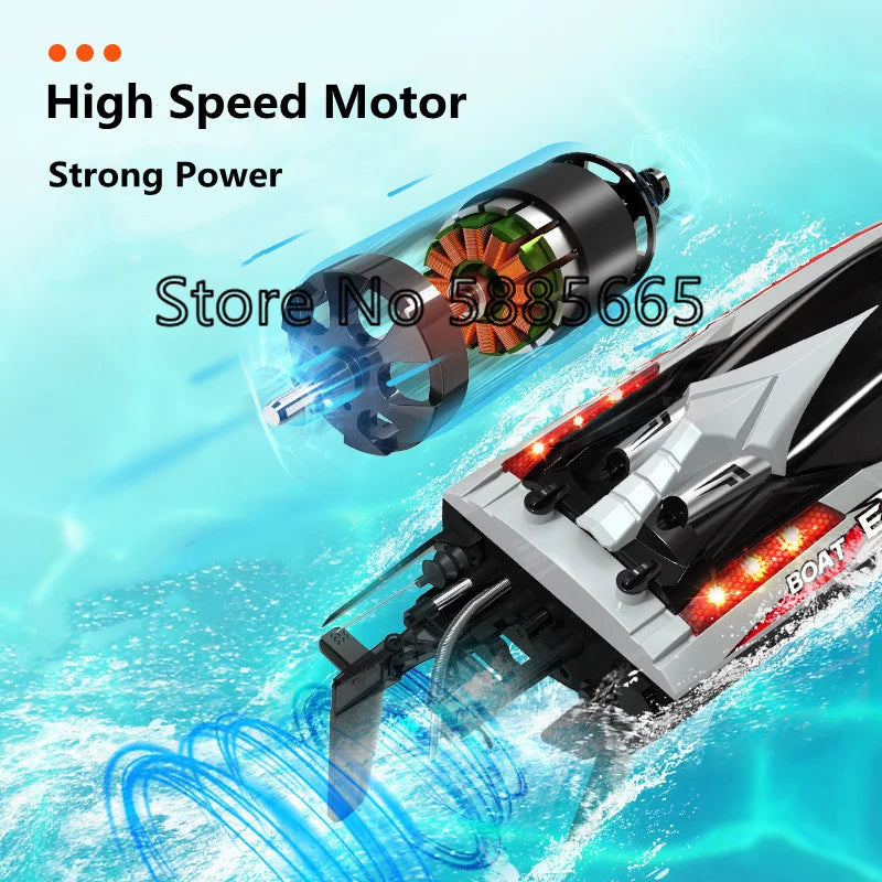 70KM/H High Speed Remote Control Boat RC Speedboat  200M Nesting Unhook Capsized Reset Waterproof Racing Induction RC Boat Toy