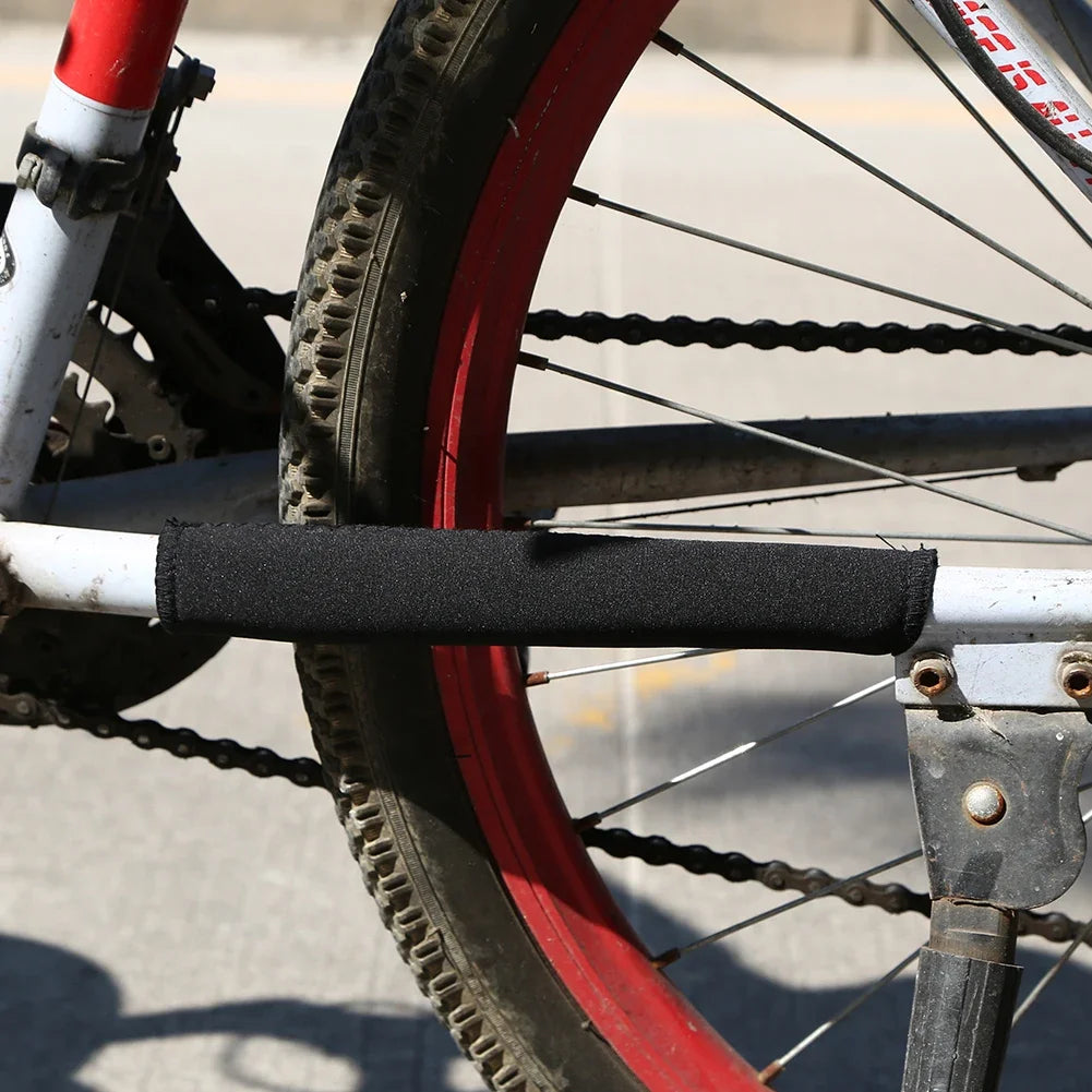 1/2PCS Bike Frame Chain Protector Neoprene Polyester Guard Black Cycling Chain Protection Accessory
