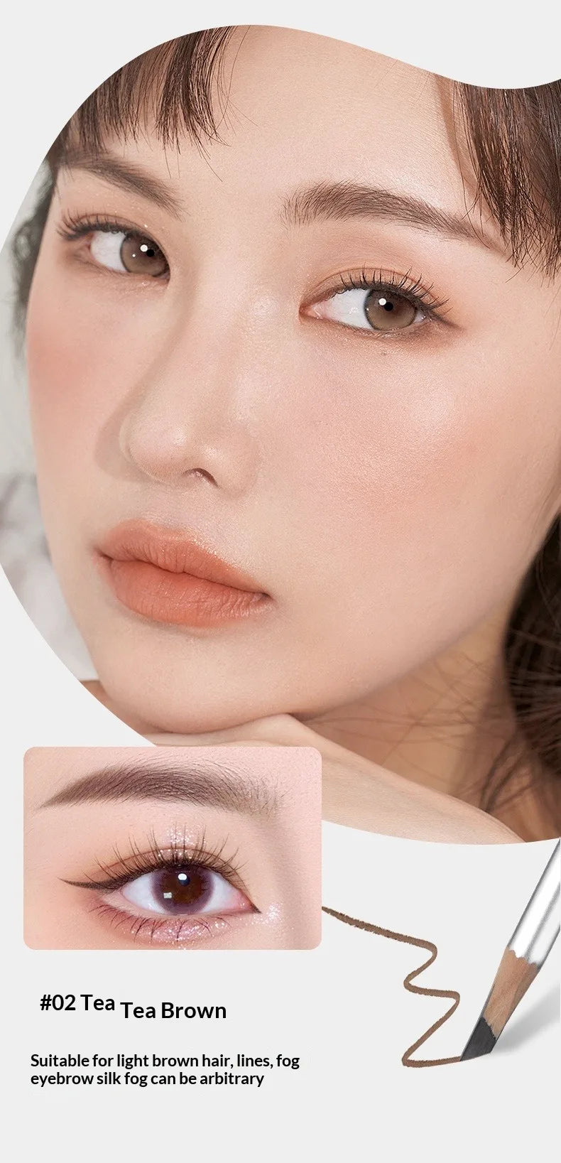 Ultra-Fine Micro Brow Pencil Waterproof Sweat-Resistant 3D Natural Shaping Hard Core Defined Hair-Like Strokes Eyebrow Makeup