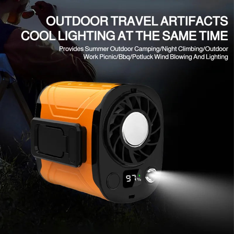 Hanging Waist Ice Fan With Light Digital Display Hanging Waist Fan