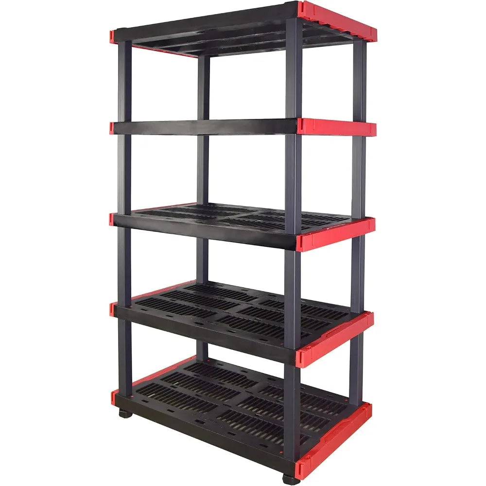 CX Craftsman, 4-Tier/5-Tier Highly Durable Storage Rack, 200lbs/shelf, (72.3H x 40W x 24D) Interlocking Shelving Unit Weather