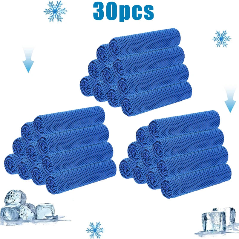 10-70pcs Cooling Towels for Neck and Face Sport Quick Drying Cool Towel Microfiber Cold Towel for Workout Yoga Camping Gym Club
