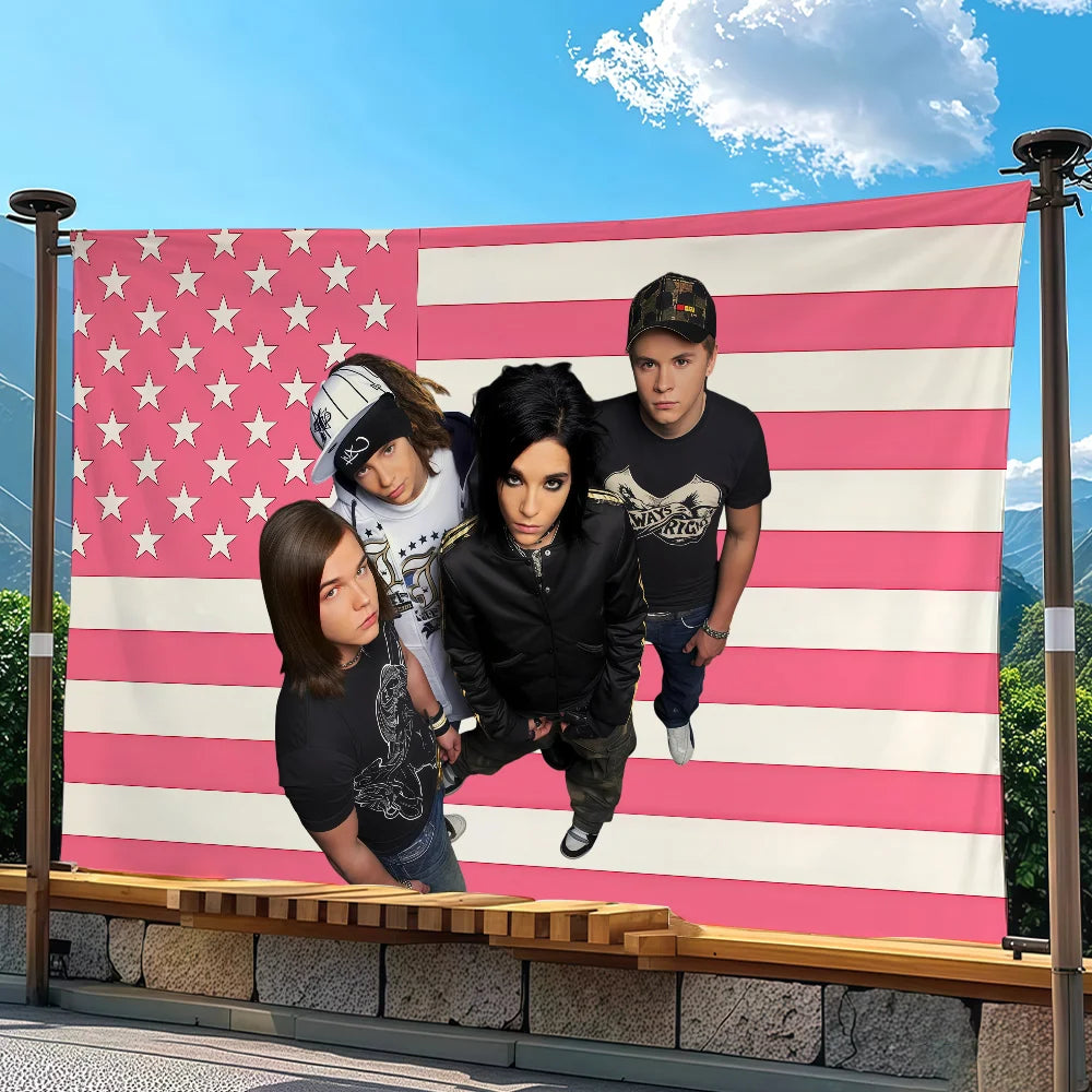 Rock T-Tokio H-Hotel Flag Suitable For Party Club Outdoor Indoor Wall Art Decoration Banner Gift