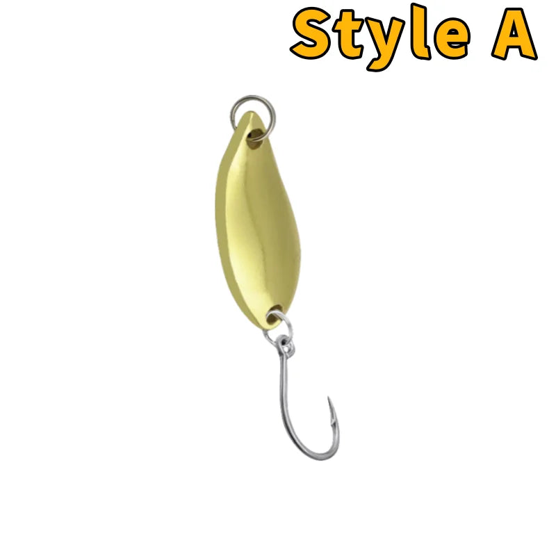 12-1PC Trout Bait Metal Spoon Fishing Lure Wobbler Casting Jigging Tackle Accessories Pesca Multi-color Long-casting Lure Bait