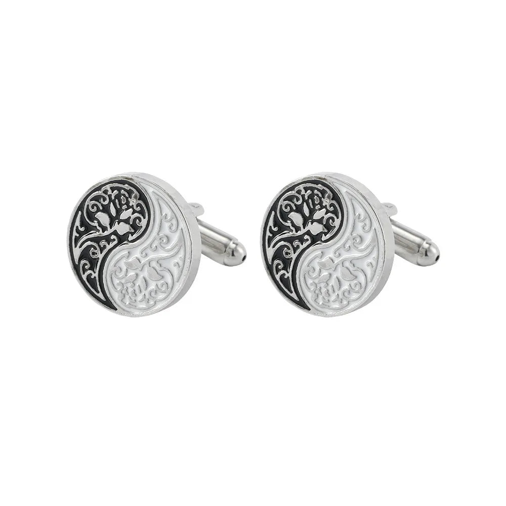 Luxury Men's Cufflinks High Quality Square Round Maple Leaf Cufflinks for Men Fashion Shirt Cufflinks Party Wedding Decorations