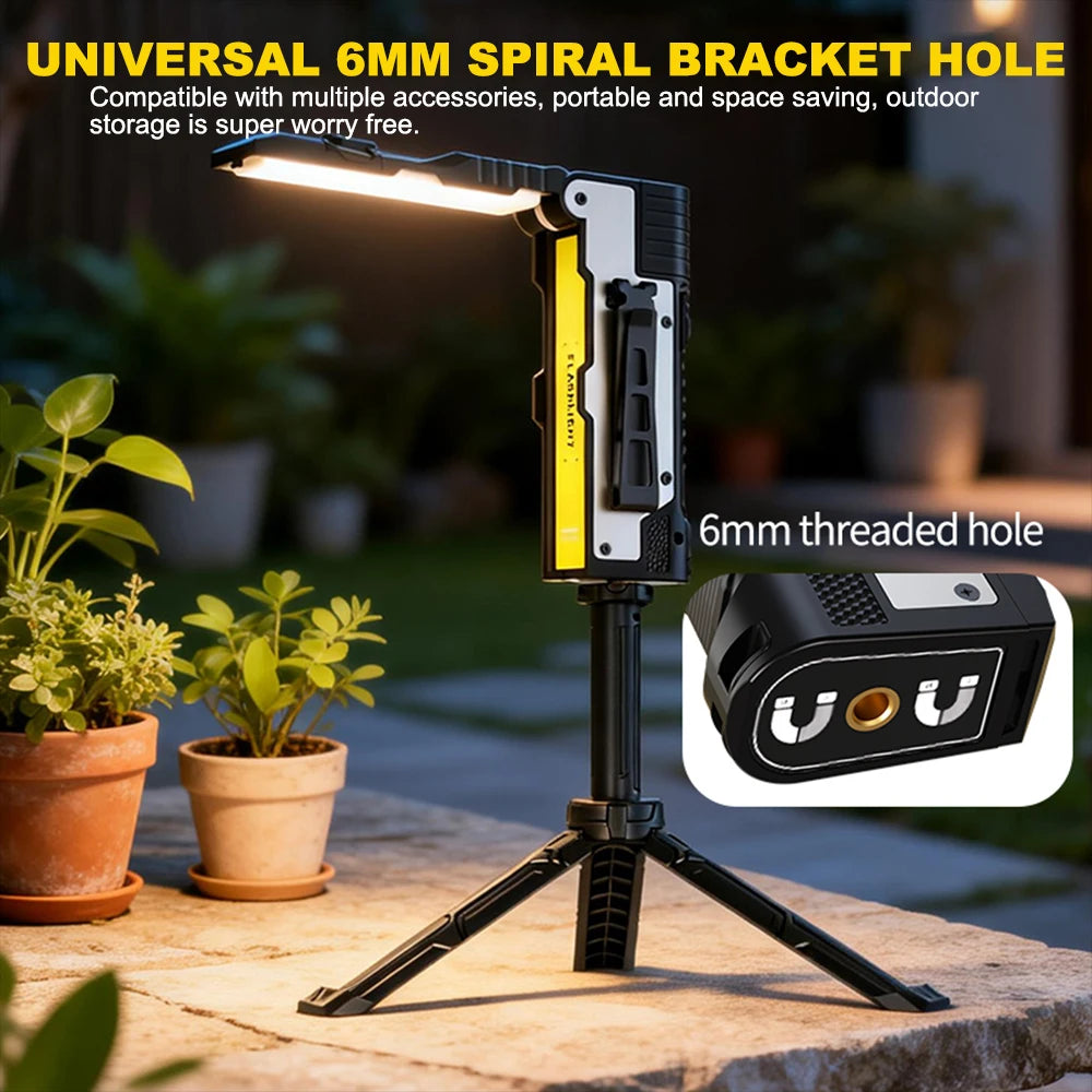 Asafee M20 Multi-functional Foldable Magnet Flashlight 3 Lighting Modes  Rechargeable Torch RGB Atmosphere LED  Work Flashlight