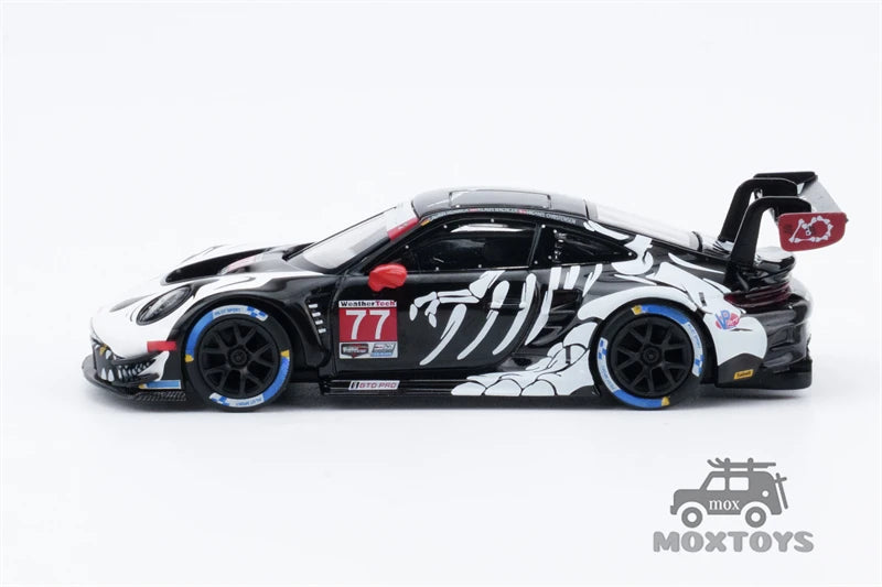 MINI GT 1:64 911 GT3 R #77 AO Racing 2025 IMSA Petit Le Mans Paper Box / Blister Packaging Diecast Model Car