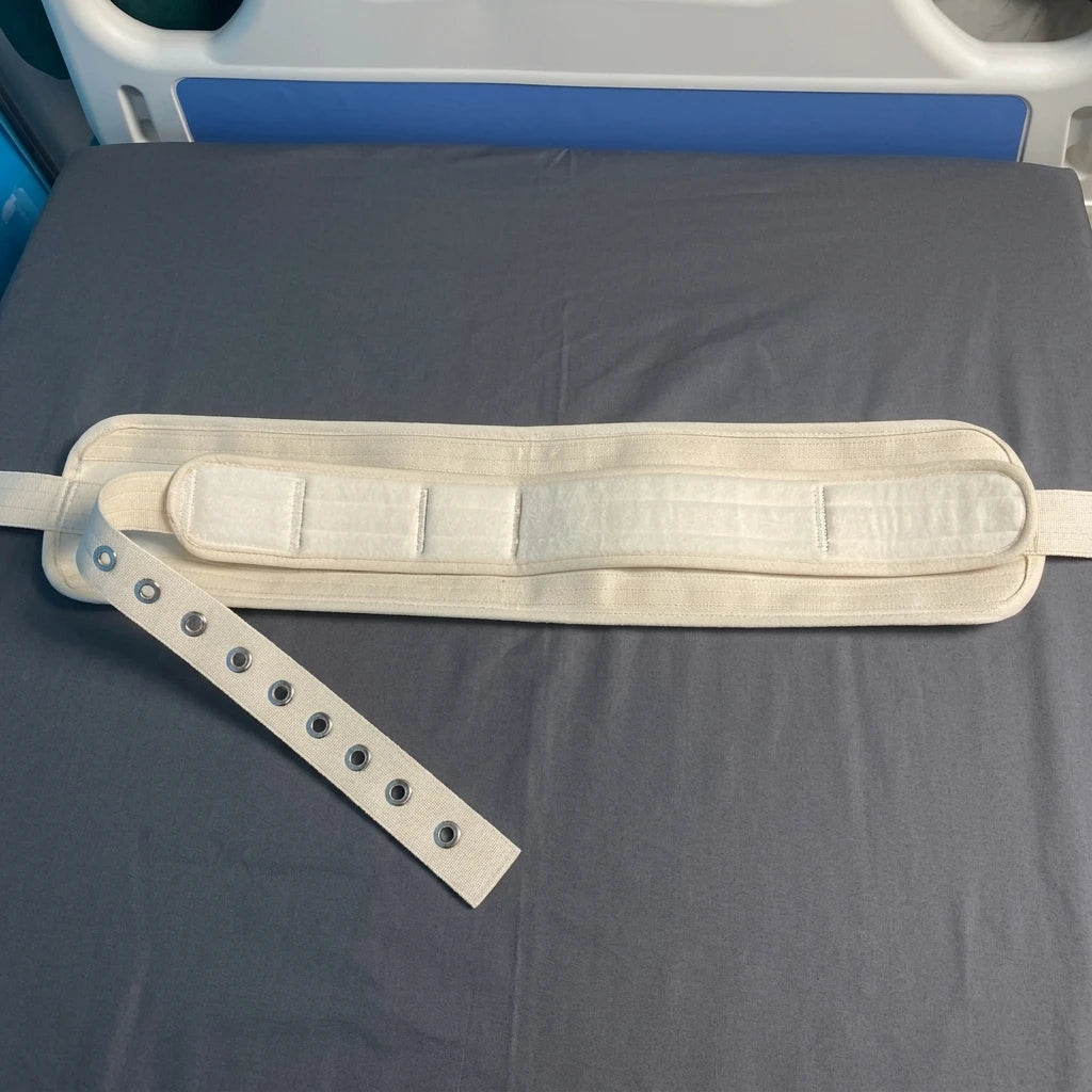 Bed Fixing Strap Neck Restraint Collar Neck Brace Belt Beige Adjustable Neck Strap for Locking Belt
