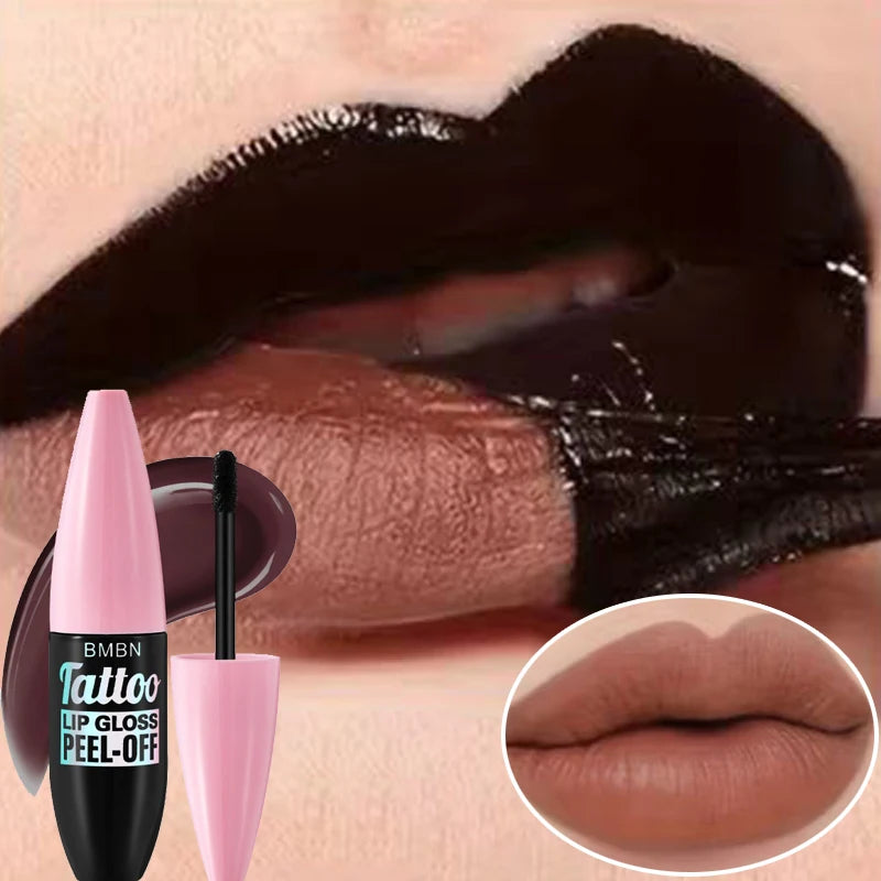 Liquid Peel-off Lip Gloss Waterproof Long-lasting Matte Pink Lipstick Non-stick Cup Makeup Moisturizing Lip Liner Tattoo Pigment