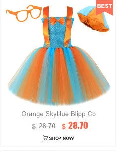 Animal Fox Halloween Costume for Girls Birthday Party Tutu Dress Kids Girl Photoshoot Outfit Children New Years Carnival Clothes