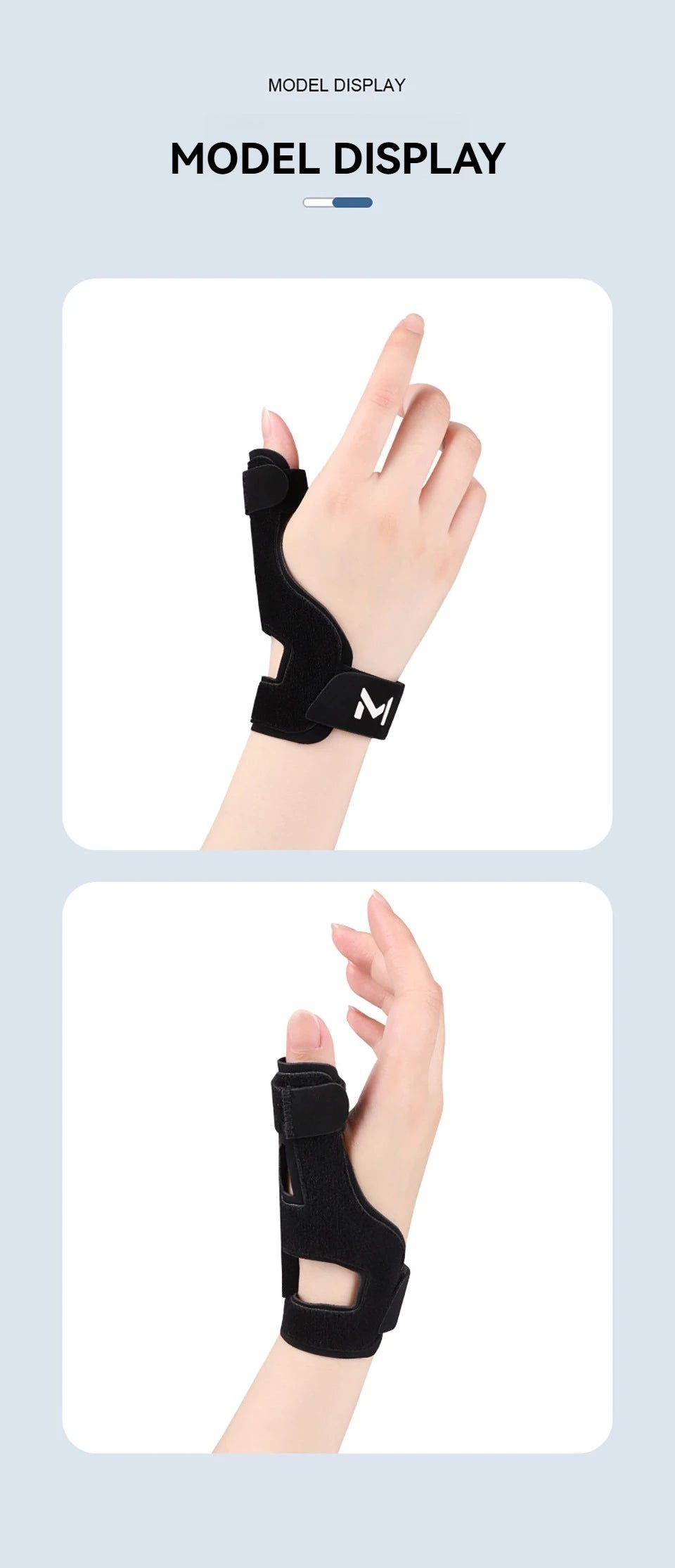 1Pcs Breathable Wrist Support Thin And Light Aluminum Plate Fixed Thumb Tendon Sheath Wrist Guard Double Binding Straps Unisex