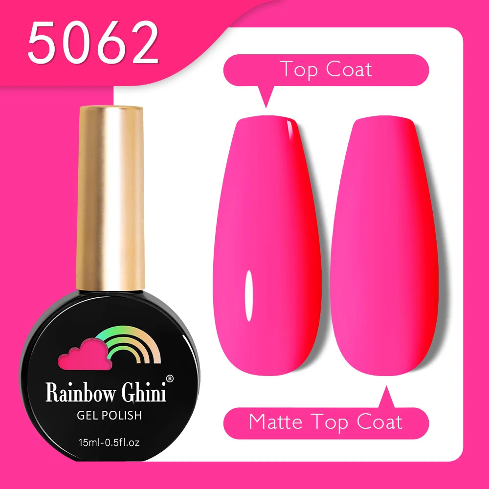 RG 15ML HEMA&TPO FREE Summer Series Fluorescent Gel Polish in Sporty Style Y2K Nail Polish Suitable for Parties Nail Art UV Gel