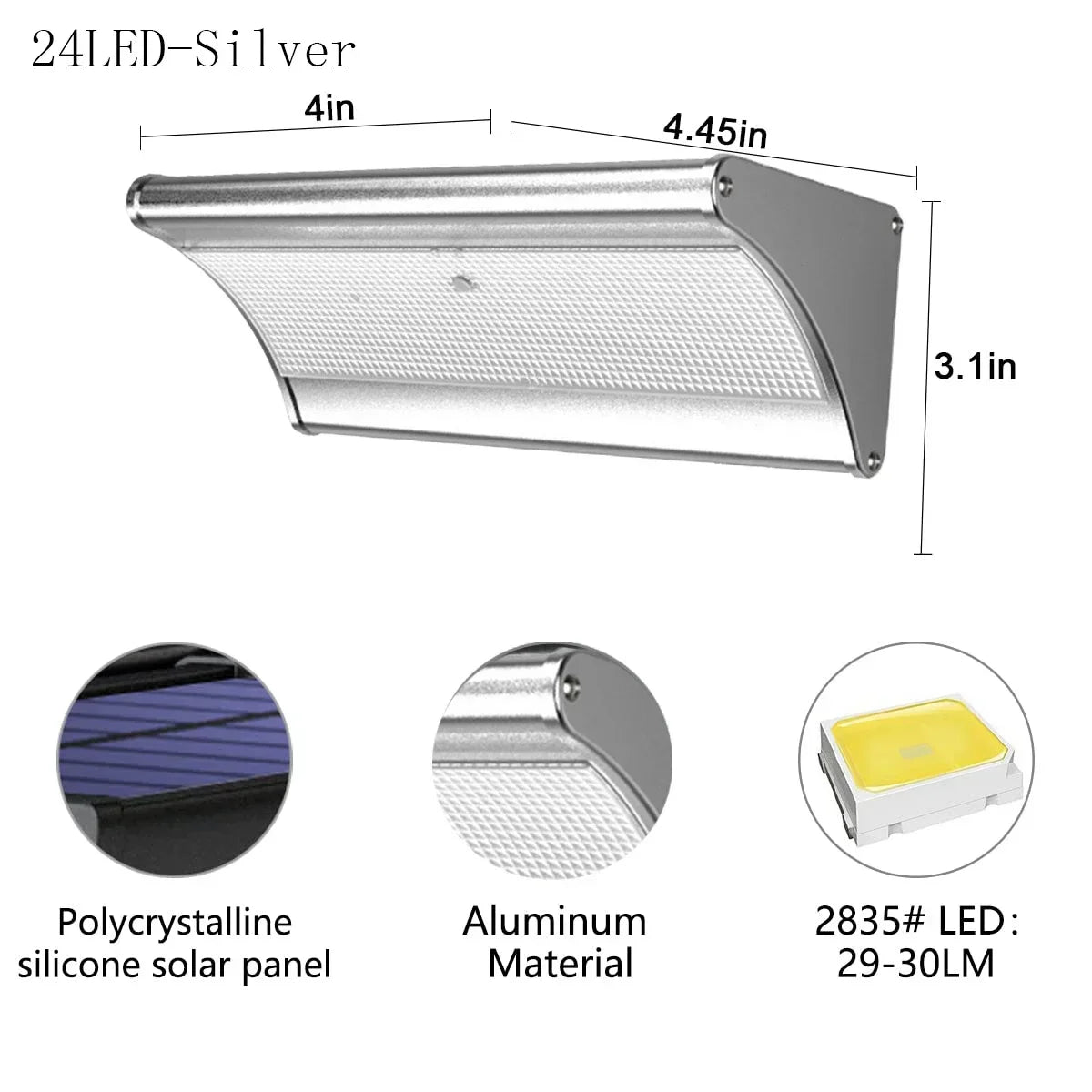 Outdoor Solar Wall LED Flood Lights with Radar Motion Sensor Waterproof Aluminum Shell Wall Lamp for Garden Lighting