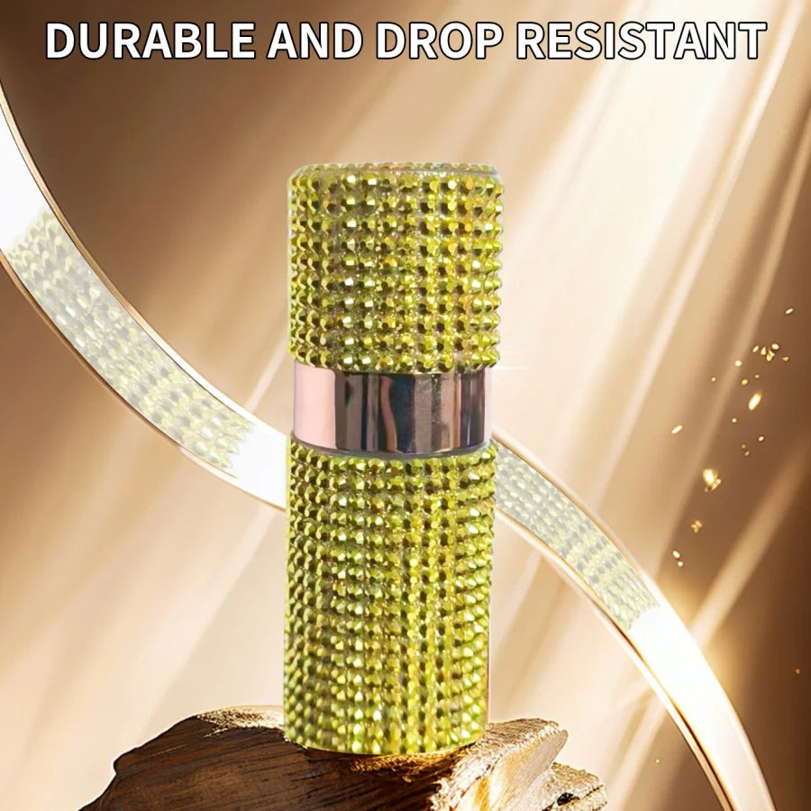 1PC colorful rhinestone spray bottle (pink/gold/silver) | Luxury glitter style plastic cylinder/rectangular portable container |