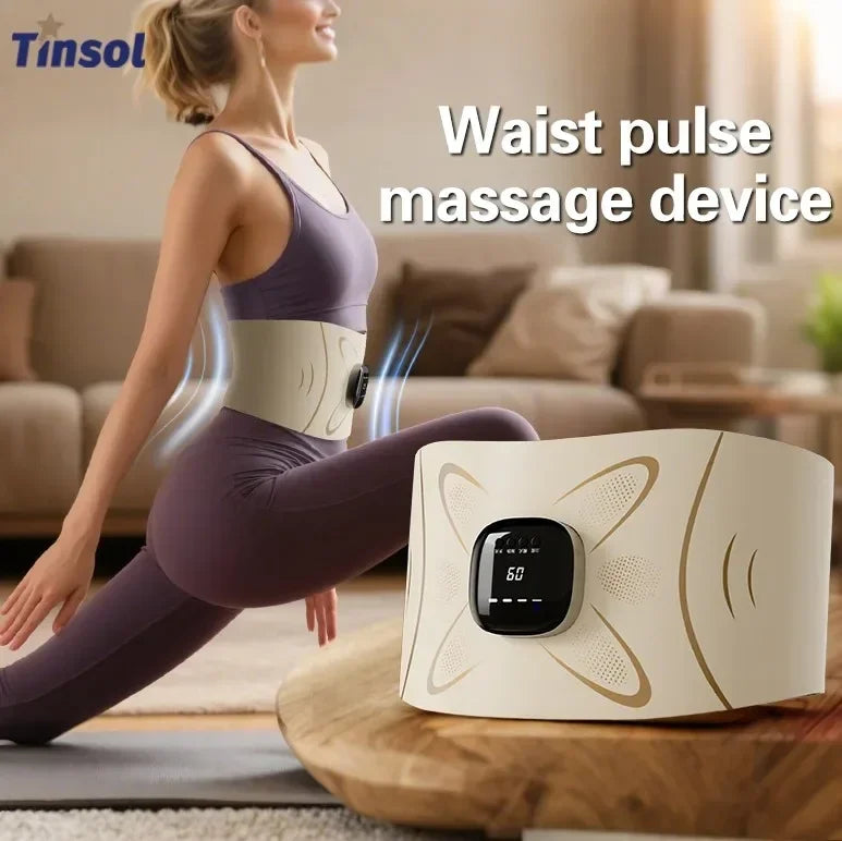 New Electric Abdominal Massager with 4 Temperature Settings and Pulse Massage Function for Fat Burning and Weight Loss Vibrator