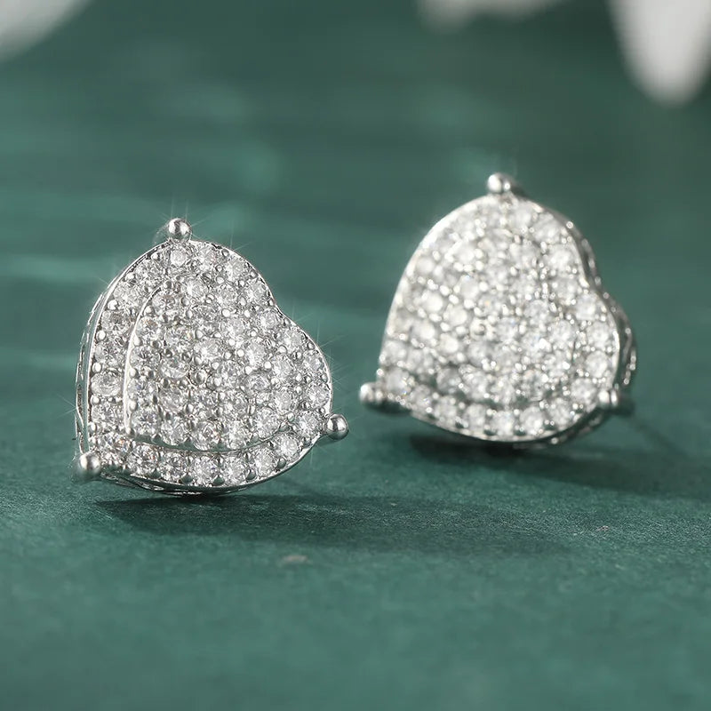Delicate stud earrings for men and women Square accessories suitable for wedding parties go with everything