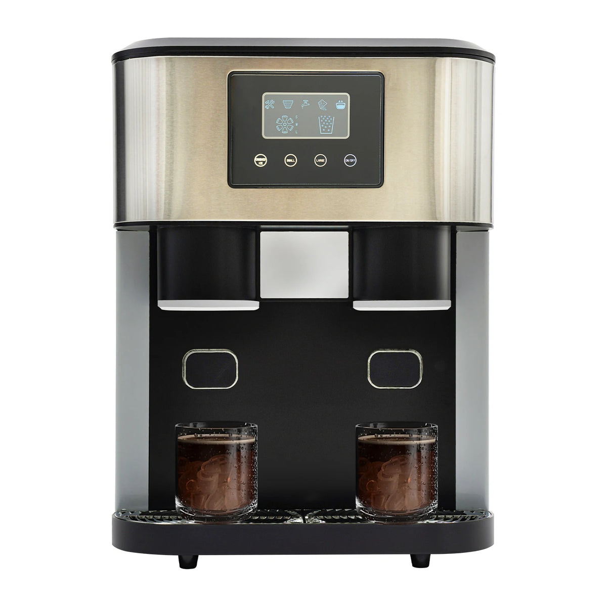 3 In 1 Crushed Ice and Ice Cube Maker Machine Tabletop Automatic Cleaning Stainless Steel Ice Maker