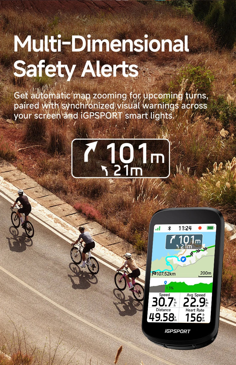 iGPSPORT BSC500 Touchscreen Bike Computer GPS Cycling Global Map Navigation Wireless Cycling Computer with Digital Bike Bell