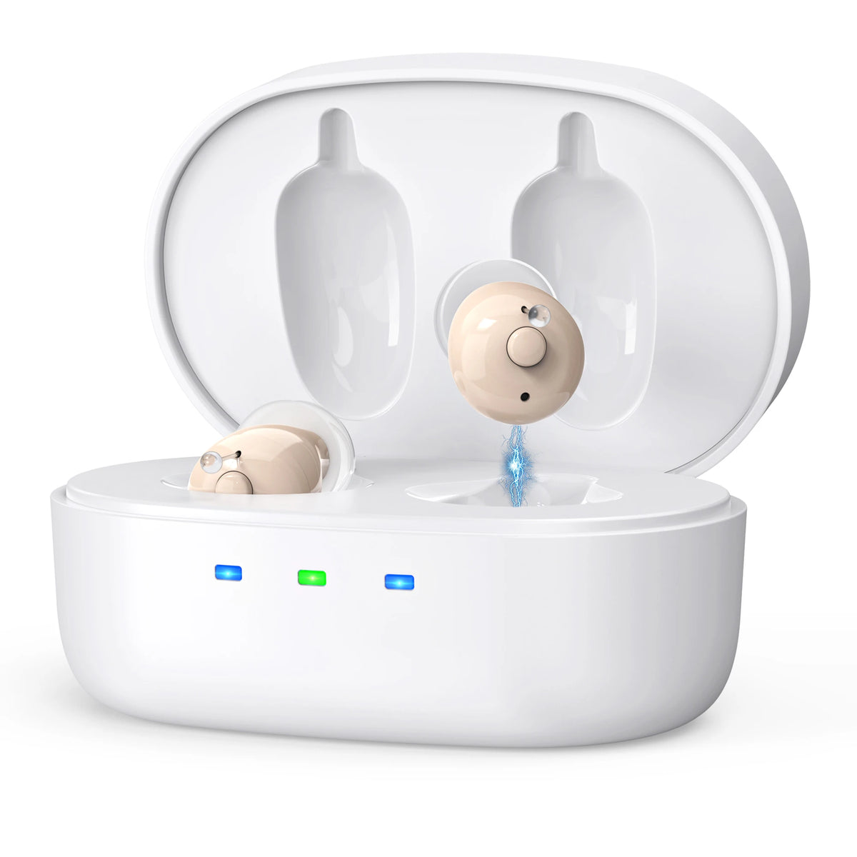 Rechargeable Hearing Aid for the Elderly In-the-Ear Intelligent Noise Reduction Hearing Aid ITE Large Capacity Charging Case
