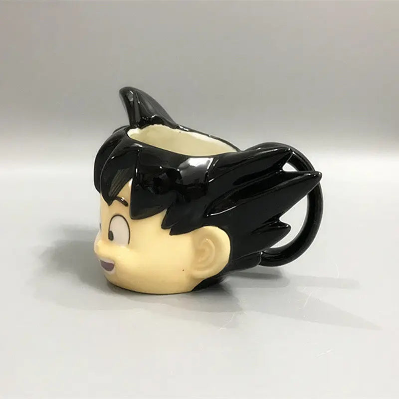 New Arrival Goku 3d Ceramic Mug Creative Anime Character Shaped Cup Multi Functional Pen Holder For Home Office Desk Anime Fans