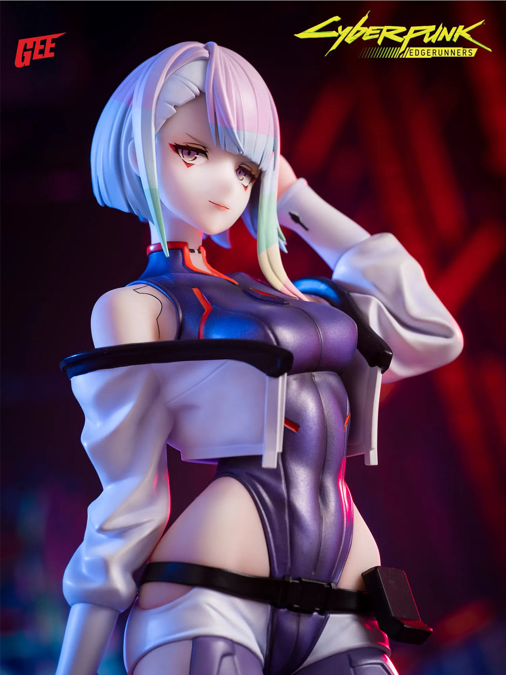 In Stock 24cm Cyberpunk: Edgerunners Lucy 1/7 Static Figurines Bookshelf, Desktop, Computer Case Decoration Collection Gift