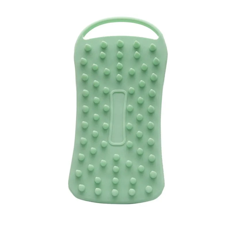 Double Sided Silicone Shower Brush 2 In 1 Exfoliating Body Brush Multi-Function Skin Cleaning Silicone Bath Brush Massage Brush