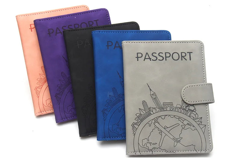 Rfid Global Flight Passport Holder Laser Engarved Name Passport Cover Custom Name Travel Wallet