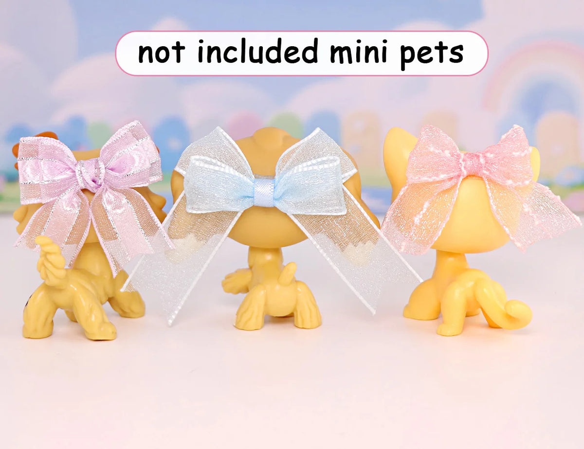 10 Pcs Bow Accessories Minilpsshop Accessories Random Clothes Collars For Short Hair Cat and Collie (Excluding Toys) for LPS