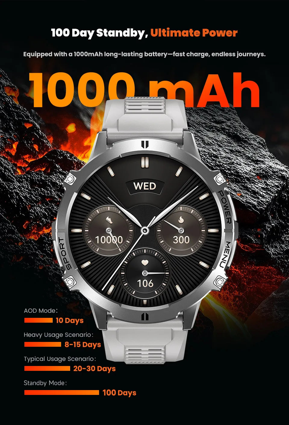 2025 Original TANK X3 Ultra 1000mAh Battery Smart Watch Men GPS Outdoor Sports Fitness Smartwatch 10ATM Waterproof Swim Watches