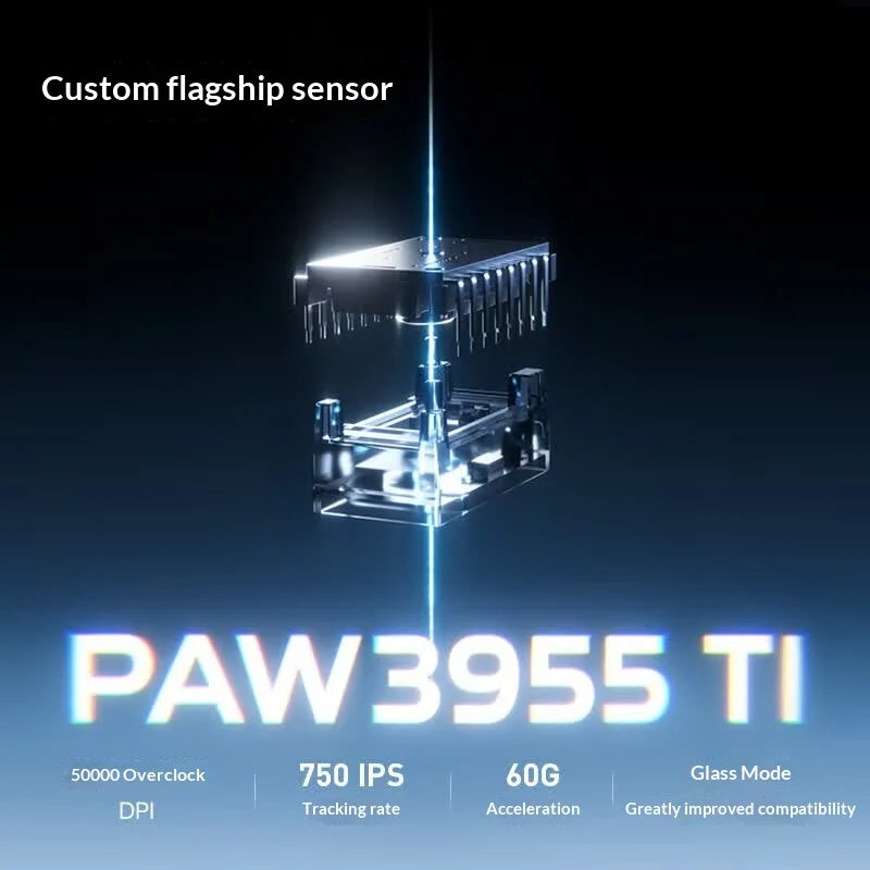 MCHOSE A7 V3 Ultra Gaming Mouse PAW3955Ti Super Sensor 20000FPS Tracking Accuracy 8kHz Polling Rate Low Latency Super Glide