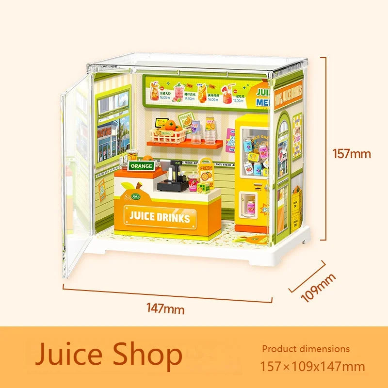 Mini Building Blocks DIY House Kit, Micro-Scale Scene Models Creative Gift for Women, Super World Tiny Craft