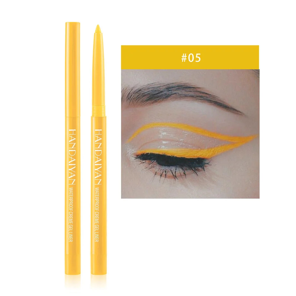 20 Colors Matte Eyeliner Gel Pencil Shine Purple Black Easy To Wear Colorful White Blue Eye Liner Pen Cream Makeup Cosmetics