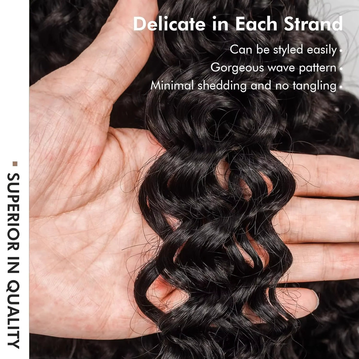 16A Burmese Curly Crochet Human Hair Knotless Pre-Separated Crochet Feather Hair Extensions Curly Human Hair