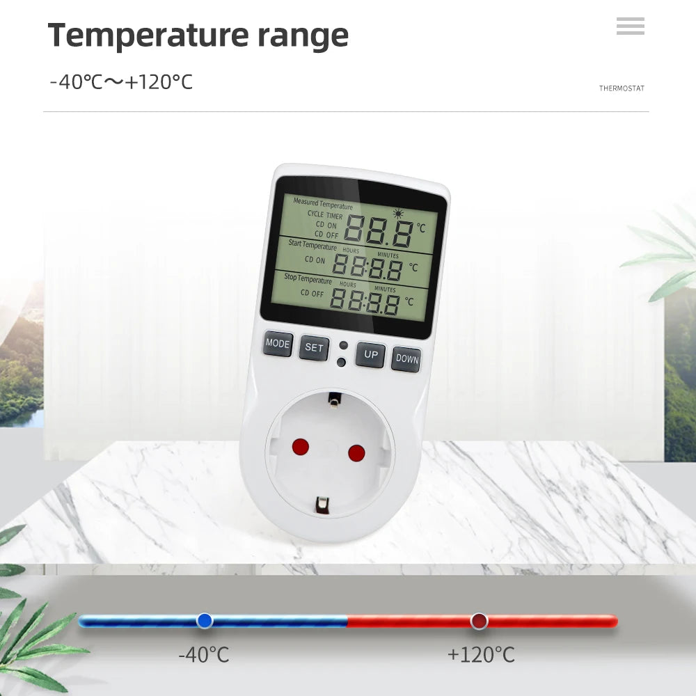 Timer Constant Temperature Control Socket 220V Temperature Controller Socket With temperature Probe Sensor Heating Cooling