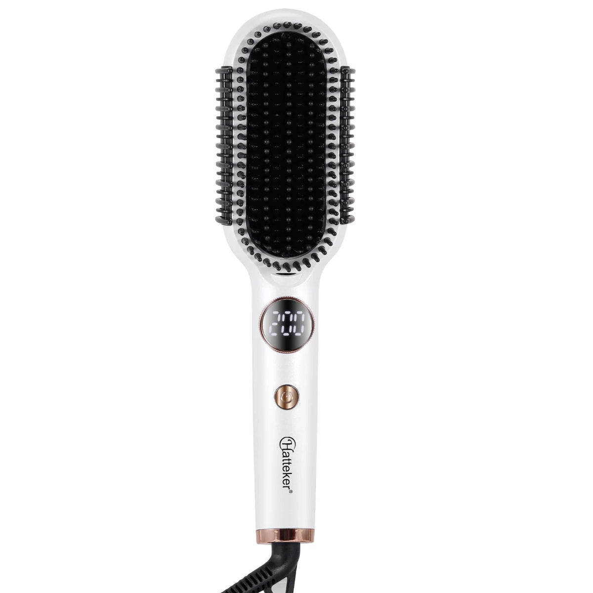 Hatteker Multi-Setting Hair Styling Comb Adjustable Temperature Volumizing Straightening/Curling Brush Hair Straightener Comb