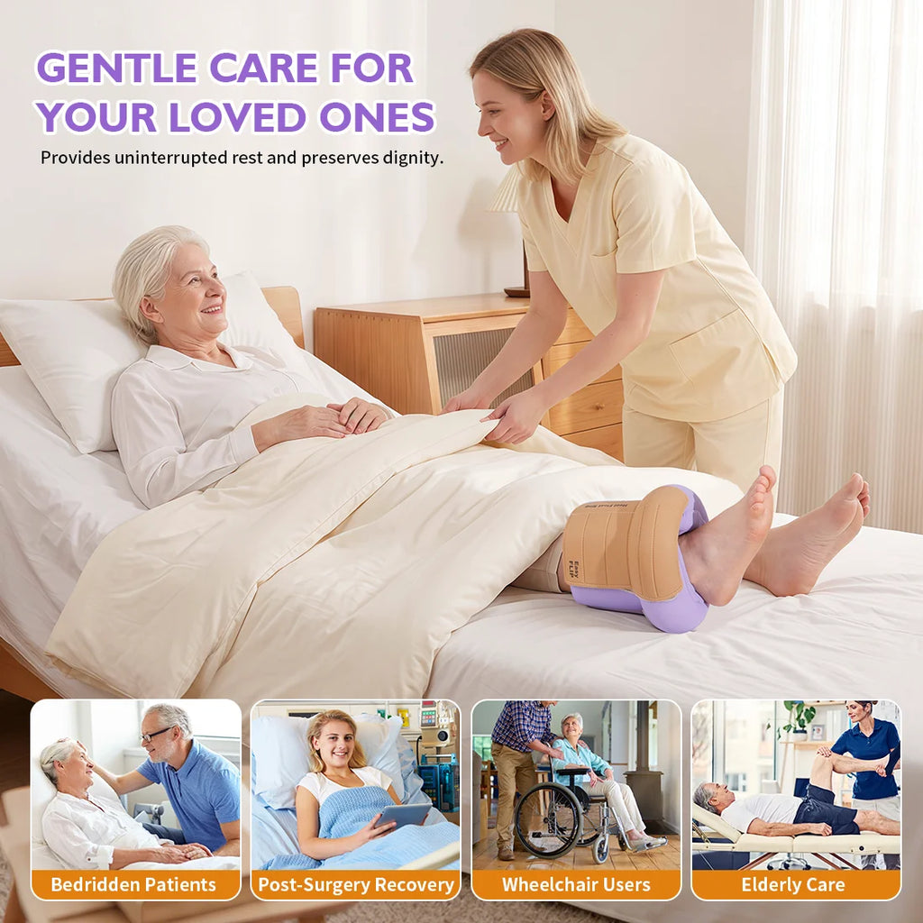 Ehucon Heel Protector for Pressure Sores, Ankle Elevation Pillow,Egg Crate Foam Heel Cushion Pillow for Bedridden Patients-1PC