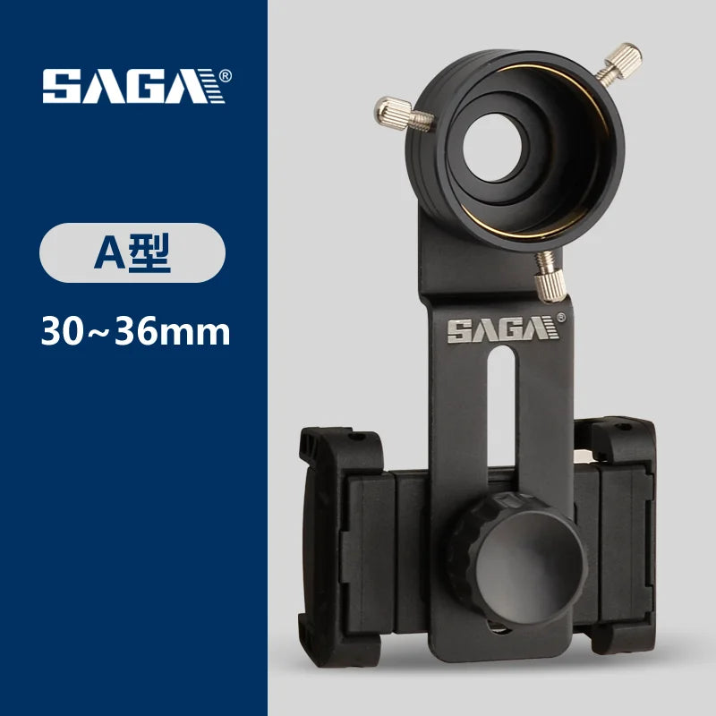 Metal mobile phone clip double monocular astronomical telescope microscope eyepiece connected to mobile phone for taking picture
