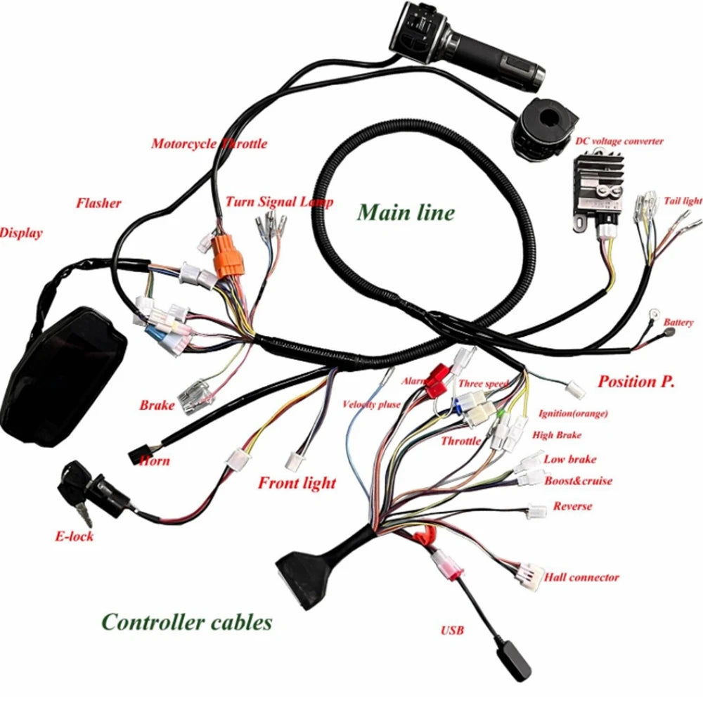 QS 138 3000W V3 70H Mid Drive Motor Conversion Kit with ND72450/ND72680 Controller DKD Display 110KPH for Electric Motorcycle