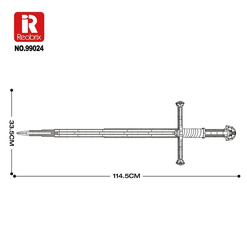 IN STOCK 99024 MOC Idea Narthil Building Blocks Model Holy Sword Bricks Assembling Toys for Boys Christmas Gift Set