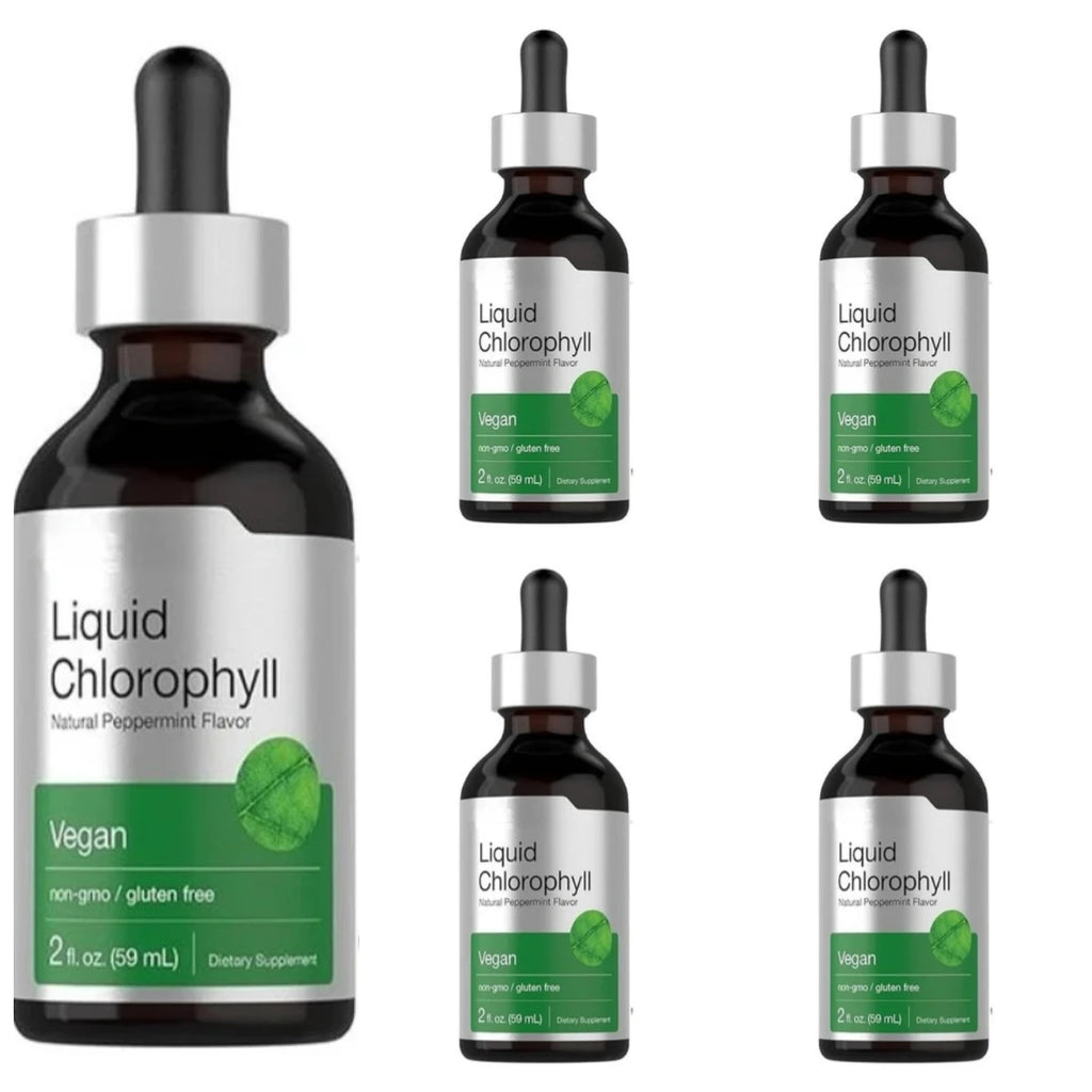 Liquid Chlorophyll Drops 59ml Peppermint Herbal Extract Vegan Non-GMO Dietary Supplement Mix with Water Support Antioxidant