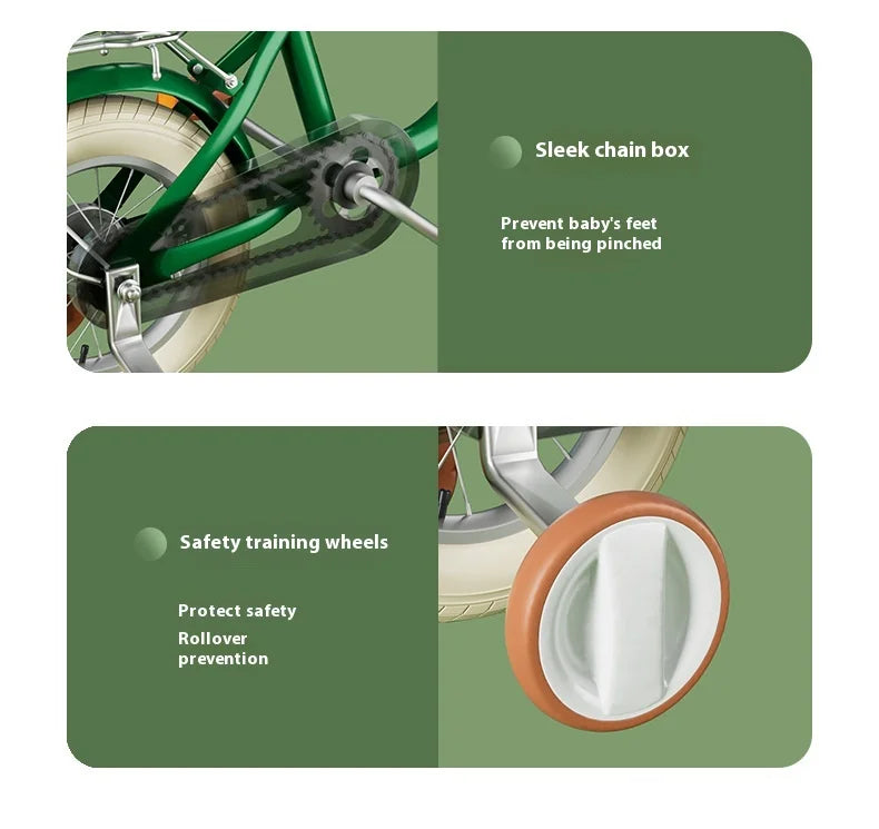 Children's bicycle with auxiliary wheels 12-14-16-18-20 inches