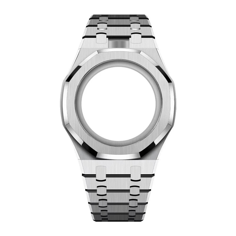 Luxury Stainless Steel Case+Stainless Steel Strap Modification kit Pocket Changer To Wristwatch For Royal POP
