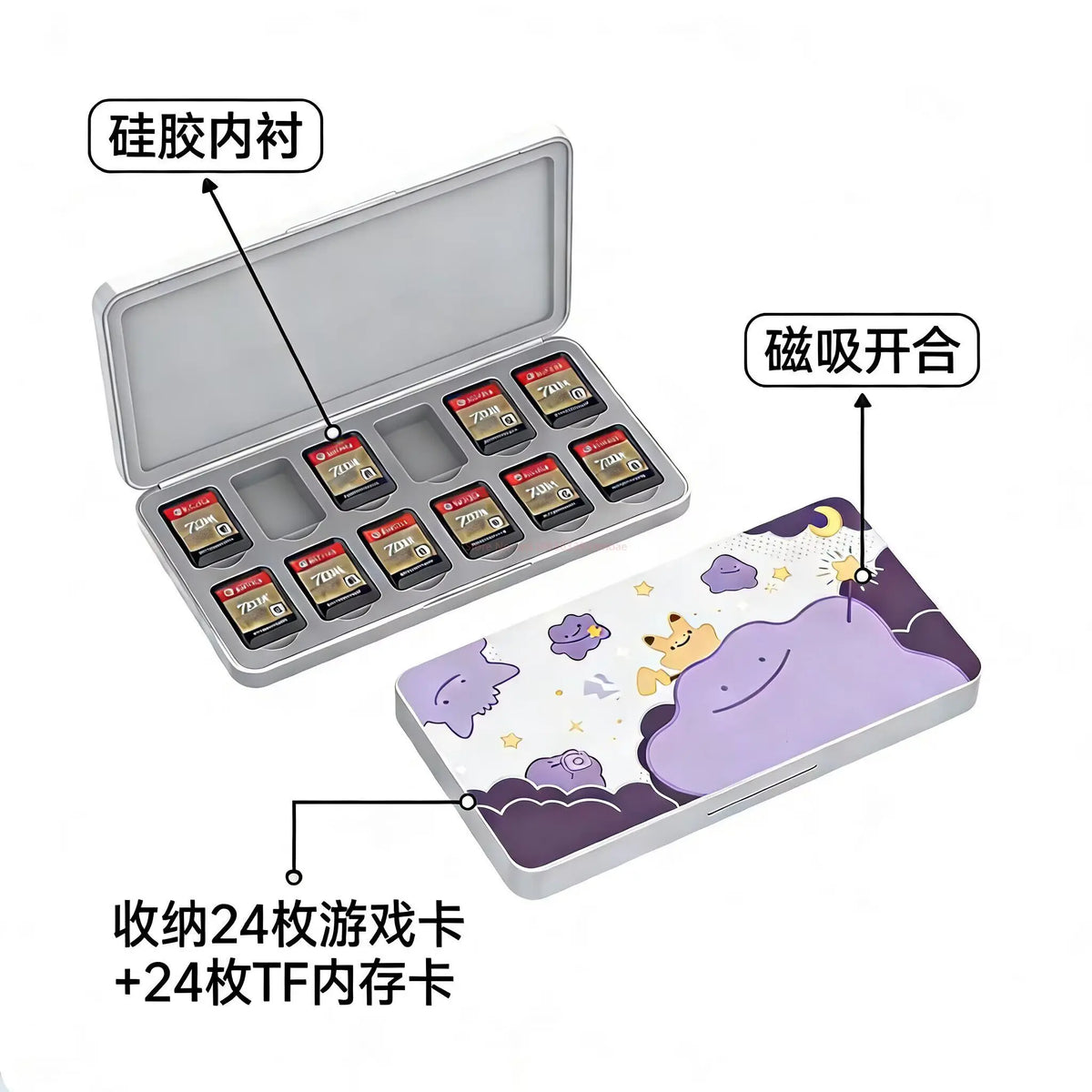 Switch Ns2 Hard Shell Protective Case For Cute Anime Character Pattern Handheld Game Console Accessories Periphery Joystick Cap