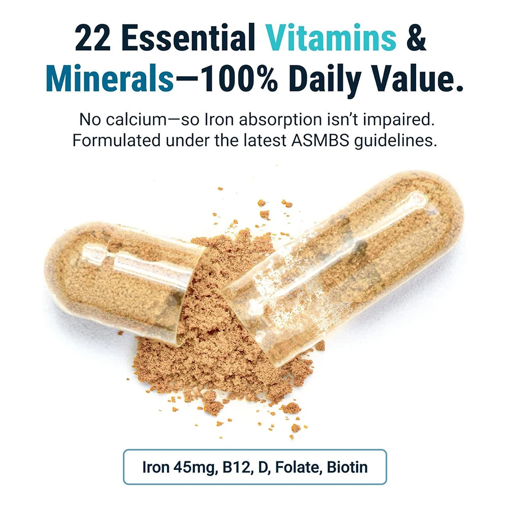 Once Daily Multivitamin Capsule with 45 Mg of Iron, Easily Absorbed, Dietary Supplements