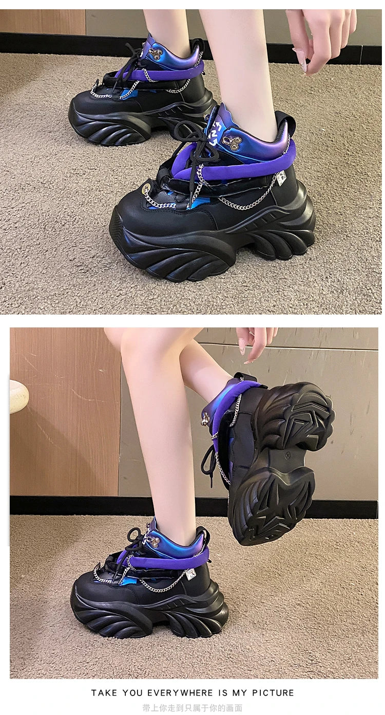 Lovely Kawaii Women sneakers wedge casual shoes woman sneakers women running shoes woman lace-up female sneakers Loafers Shoes