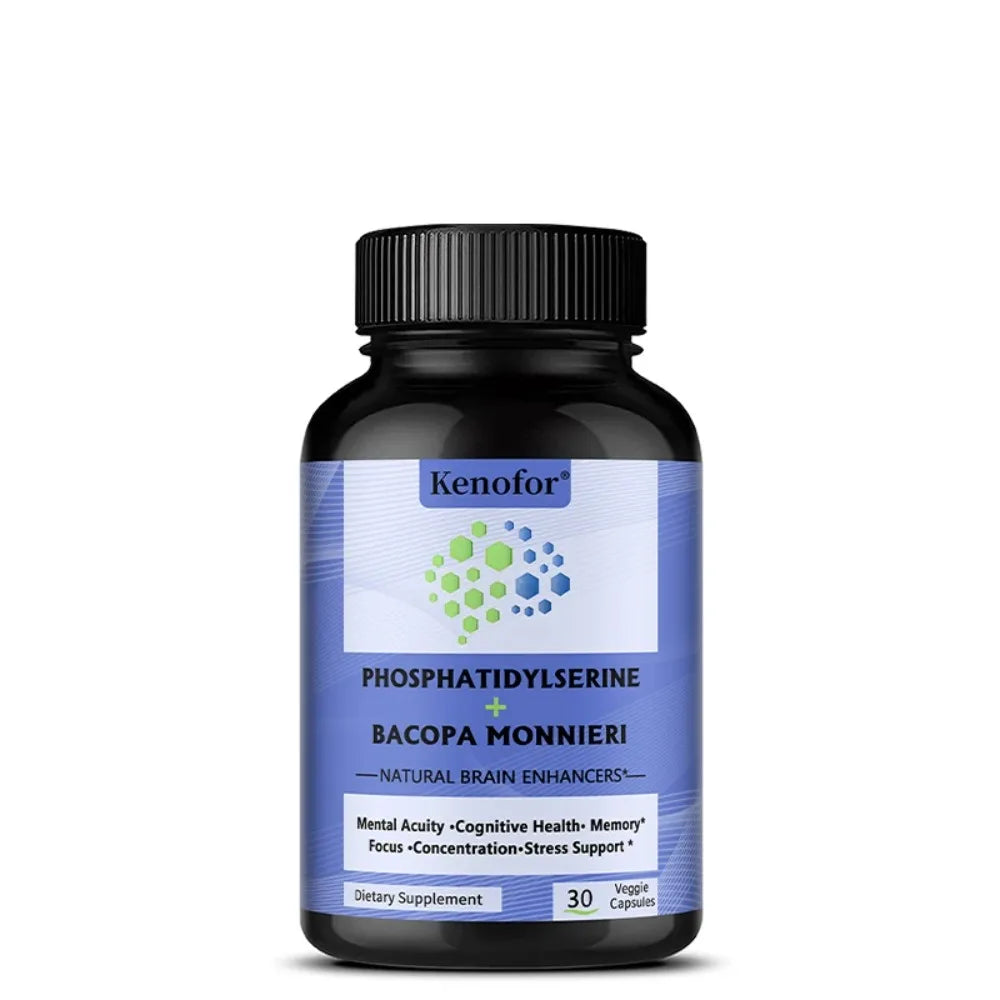 Phosphatidylserine Supplement Capsules, Improves Brain Function, Enhances Focus and Memory