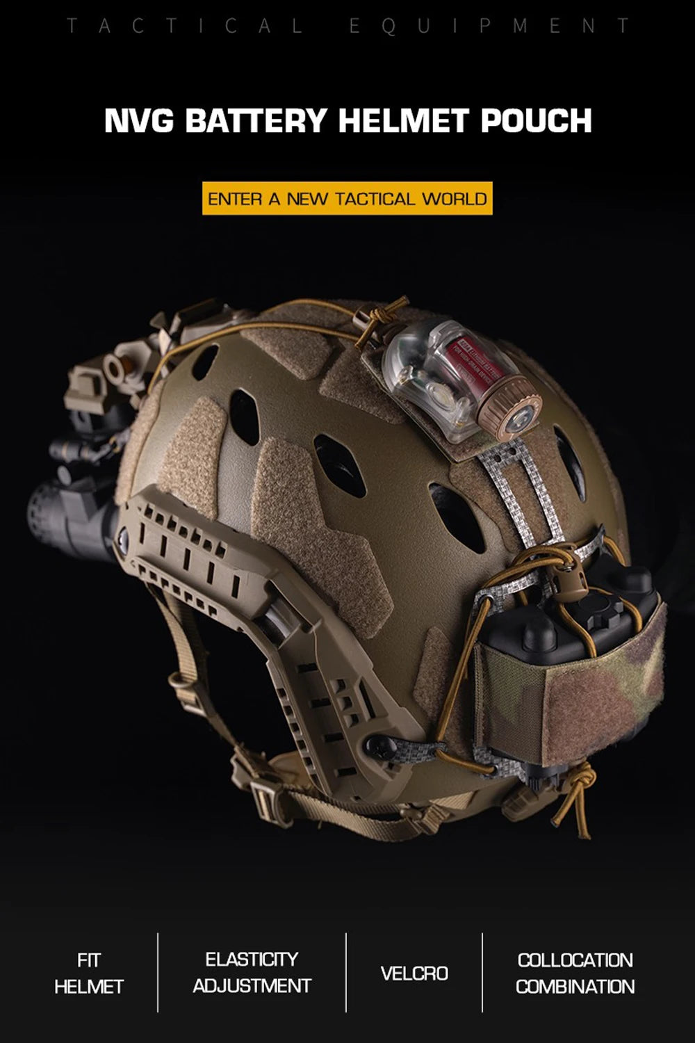 Fast Tactical Helmet PVS31 Battery Case Pouch FERRO-Style PVS-31 NVG Battery Retention System Airsoft Helmet Bag Accessories